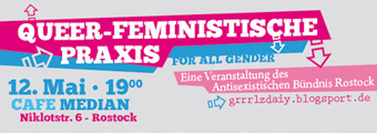 flyer queer-feministische praxis rostock